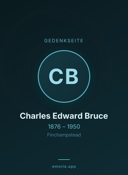Gedenkportrait von Charles Edward Bruce