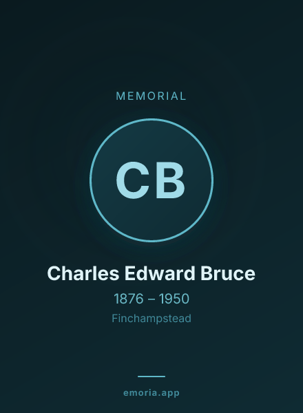 Memorial portrait of Charles Edward Bruce