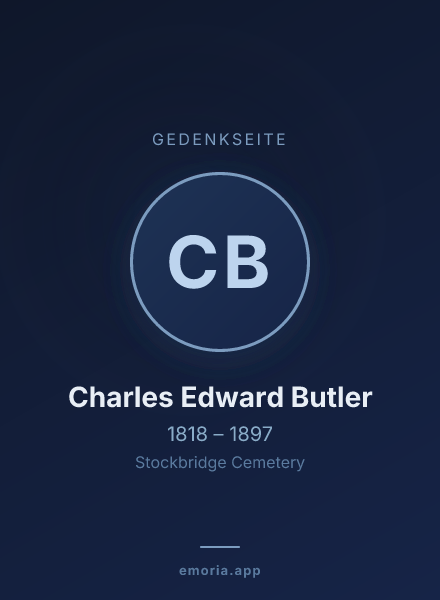 Gedenkportrait von Charles Edward Butler