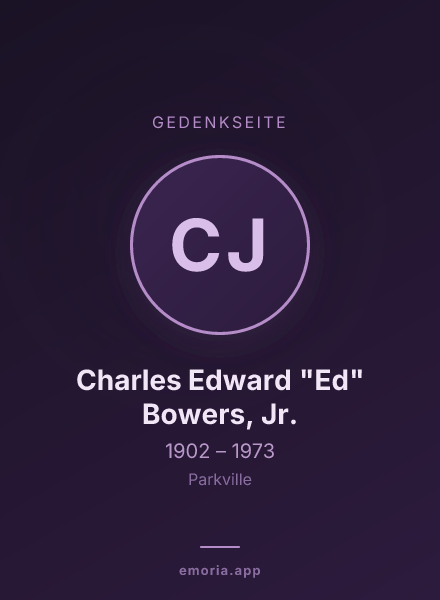 Gedenkportrait von Charles Edward "Ed" Bowers, Jr.