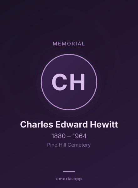 Memorial portrait of Charles Edward Hewitt