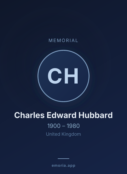 Memorial portrait of Charles Edward Hubbard