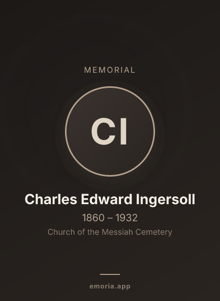 Memorial portrait of Charles Edward Ingersoll