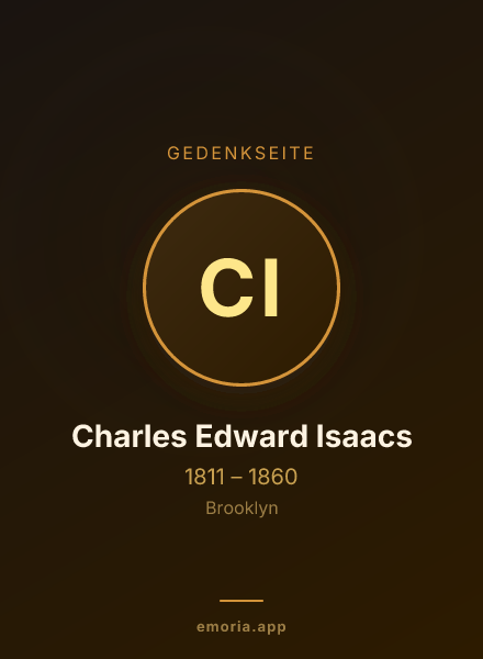 Gedenkportrait von Charles Edward Isaacs