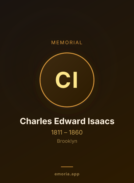 Memorial portrait of Charles Edward Isaacs
