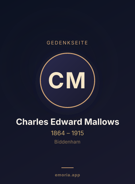 Gedenkportrait von Charles Edward Mallows