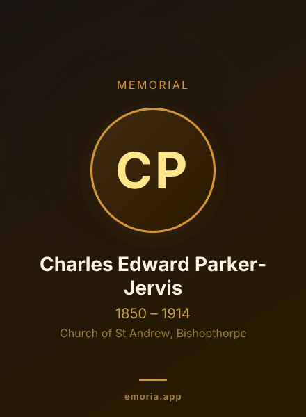 Memorial portrait of Charles Edward Parker-Jervis