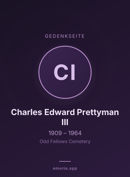 Gedenkportrait von Charles Edward Prettyman III