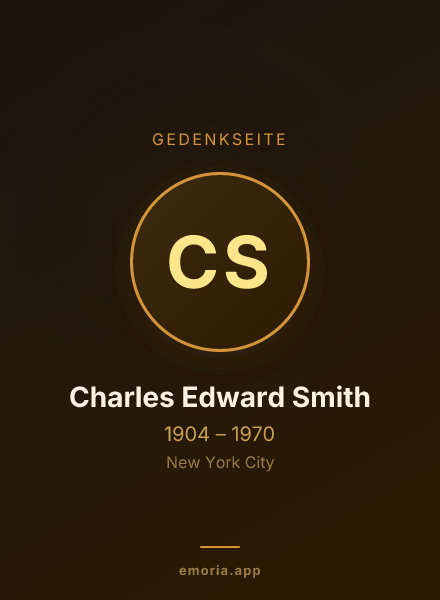 Gedenkportrait von Charles Edward Smith