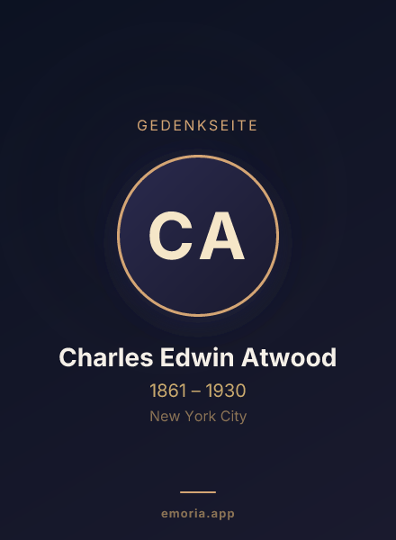 Gedenkportrait von Charles Edwin Atwood