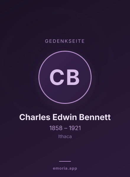Gedenkportrait von Charles Edwin Bennett
