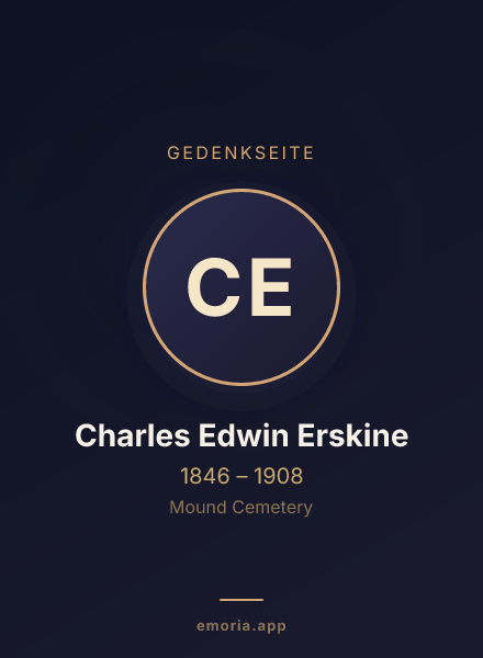 Gedenkportrait von Charles Edwin Erskine