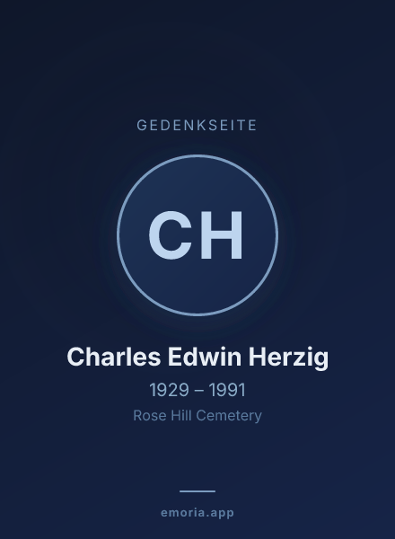 Gedenkportrait von Charles Edwin Herzig
