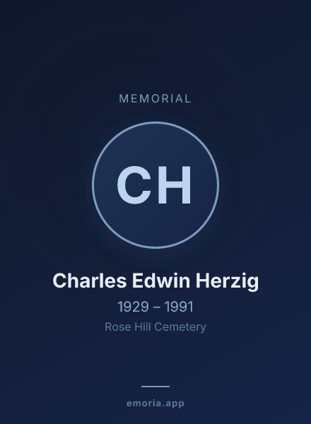 Memorial portrait of Charles Edwin Herzig