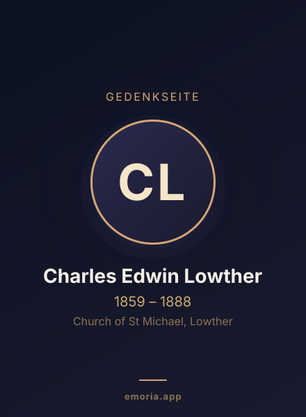 Gedenkportrait von Charles Edwin Lowther