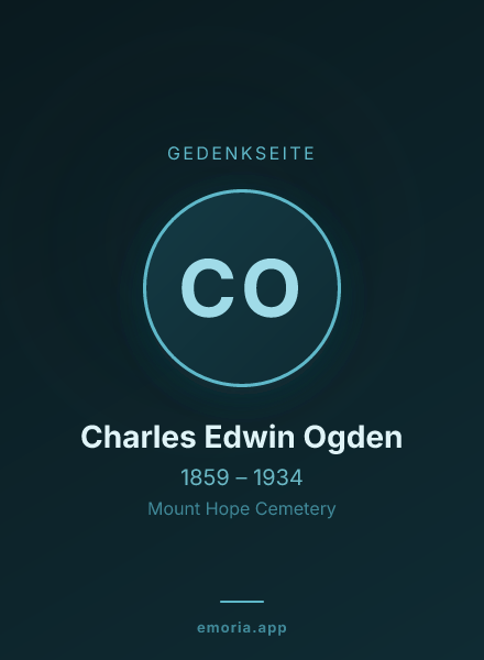 Gedenkportrait von Charles Edwin Ogden