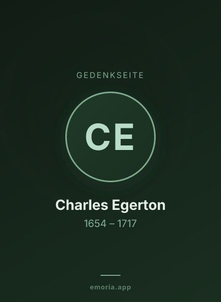 Gedenkportrait von Charles Egerton
