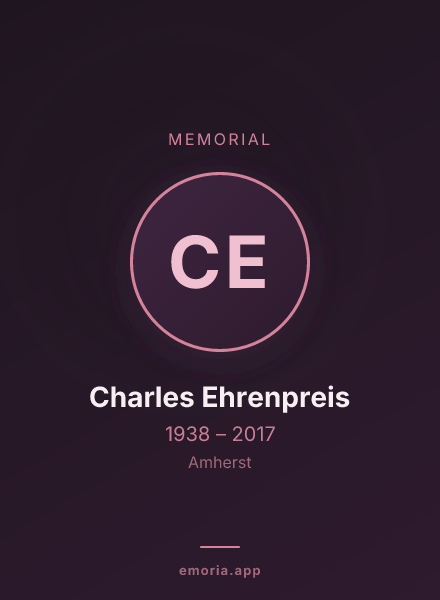 Memorial portrait of Charles Ehrenpreis
