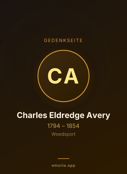 Gedenkportrait von Charles Eldredge Avery