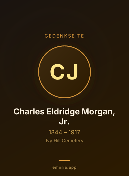 Gedenkportrait von Charles Eldridge Morgan, Jr.