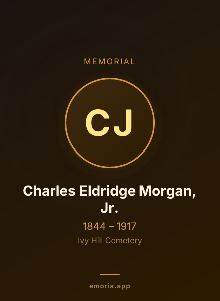 Memorial portrait of Charles Eldridge Morgan, Jr.