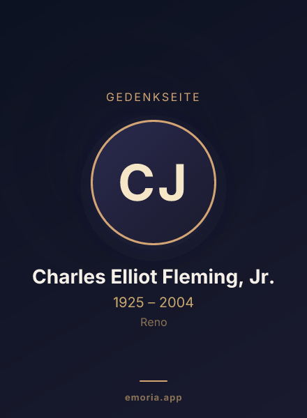Gedenkportrait von Charles Elliot Fleming, Jr.