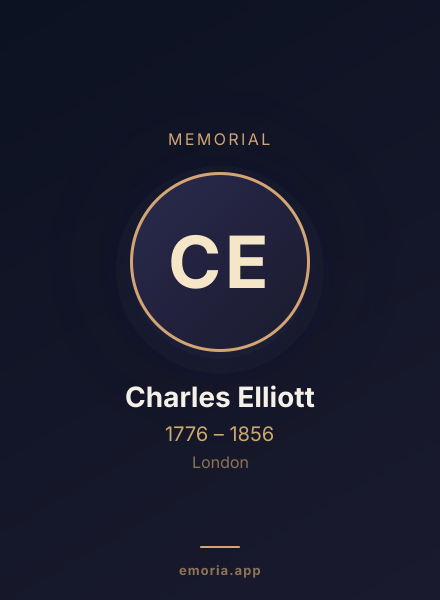 Memorial portrait of Charles Elliott