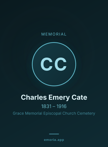 Memorial portrait of Charles Emery Cate