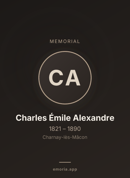 Memorial portrait of Charles Émile Alexandre