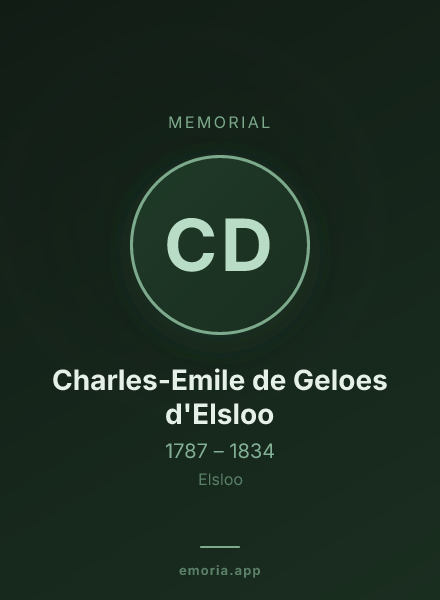 Memorial portrait of Charles-Emile de Geloes d'Elsloo