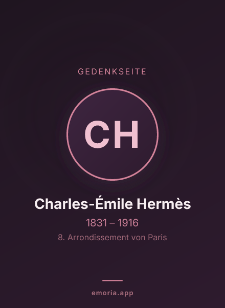 Gedenkportrait von Charles-Émile Hermès
