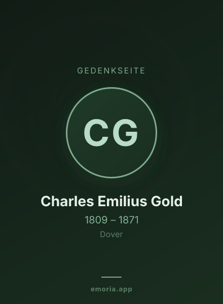 Gedenkportrait von Charles Emilius Gold