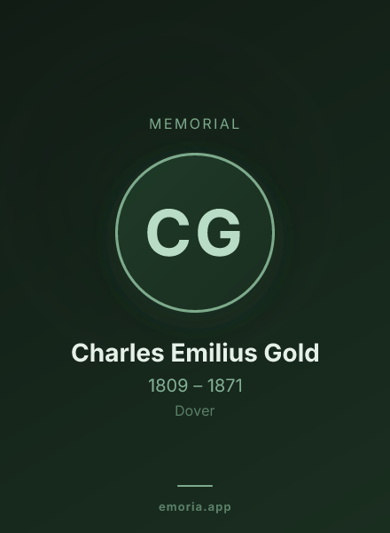 Memorial portrait of Charles Emilius Gold