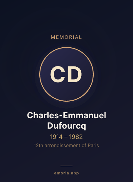 Memorial portrait of Charles-Emmanuel Dufourcq