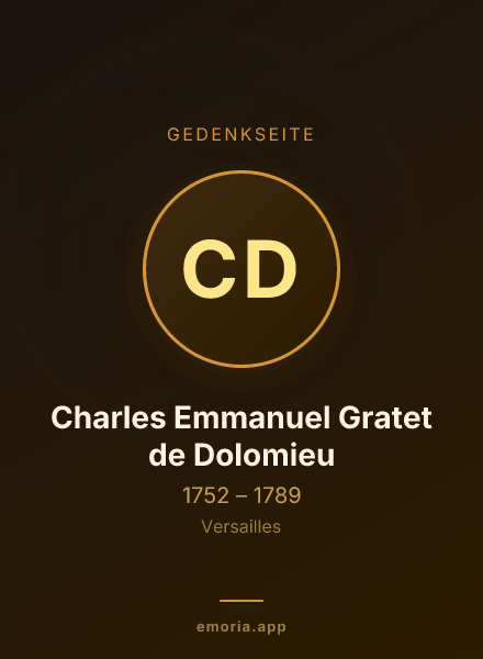 Gedenkportrait von Charles Emmanuel Gratet de Dolomieu