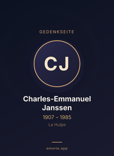 Gedenkportrait von Charles-Emmanuel Janssen