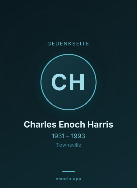 Gedenkportrait von Charles Enoch Harris