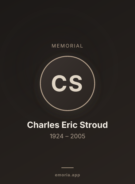 Memorial portrait of Charles Eric Stroud