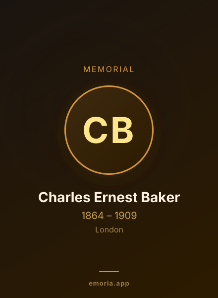 Memorial portrait of Charles Ernest Baker