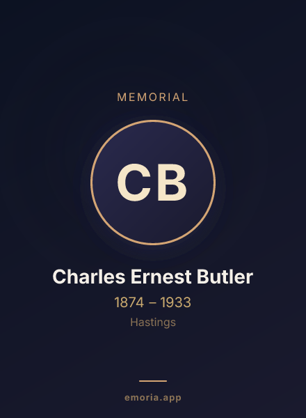 Memorial portrait of Charles Ernest Butler