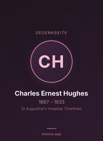 Gedenkportrait von Charles Ernest Hughes