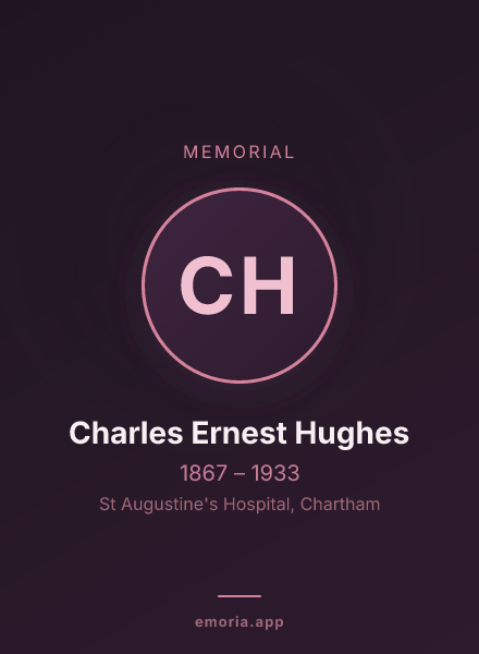 Memorial portrait of Charles Ernest Hughes