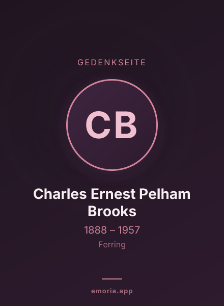 Gedenkportrait von Charles Ernest Pelham Brooks