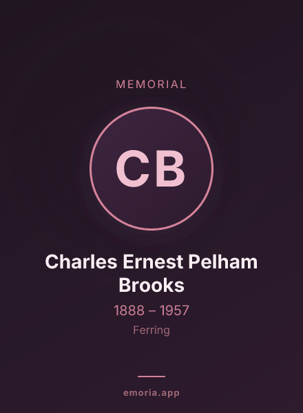 Memorial portrait of Charles Ernest Pelham Brooks