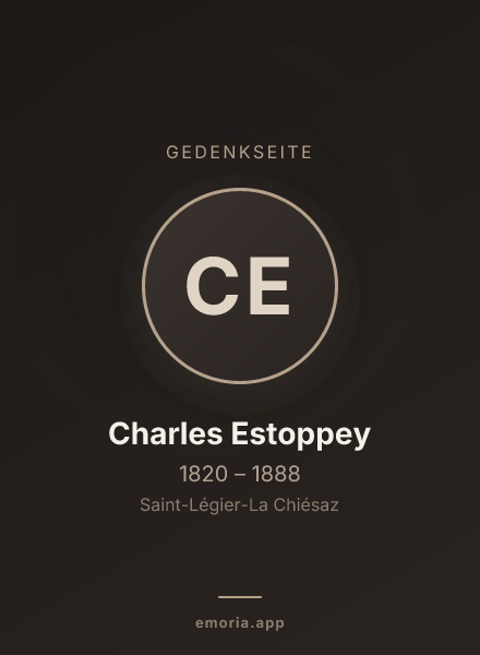 Gedenkportrait von Charles Estoppey