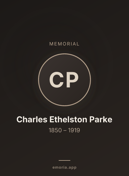 Memorial portrait of Charles Ethelston Parke