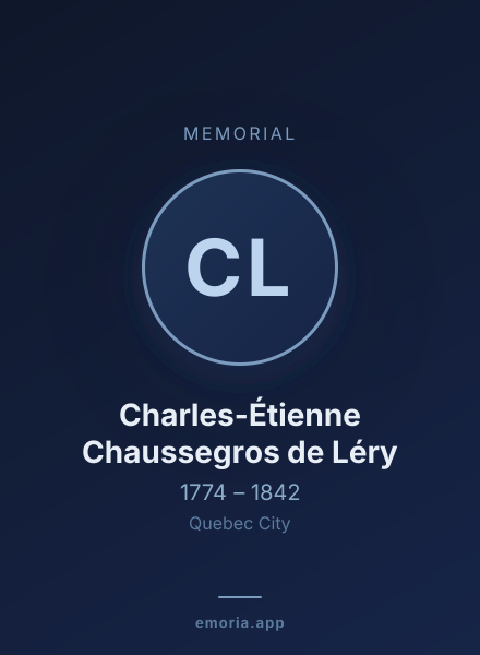 Memorial portrait of Charles-Étienne Chaussegros de Léry