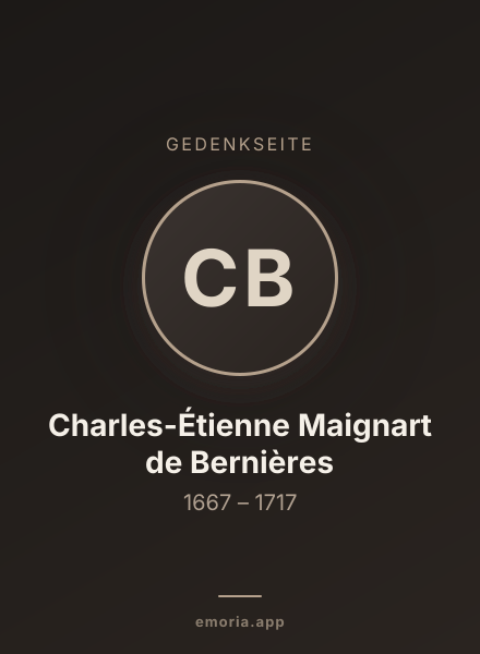 Gedenkportrait von Charles-Étienne Maignart de Bernières