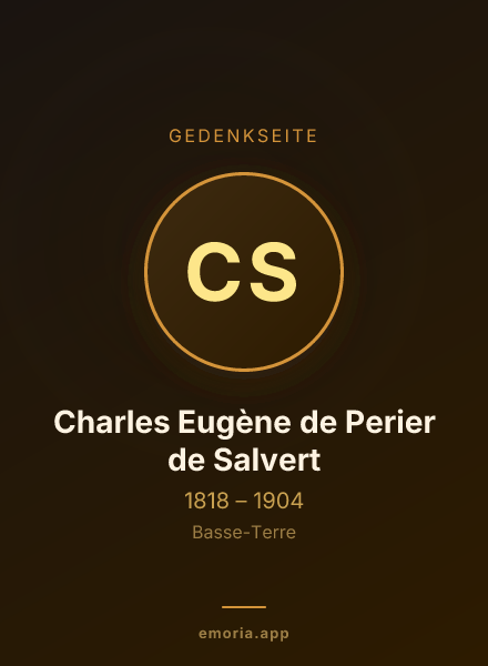 Gedenkportrait von Charles Eugène de Perier de Salvert