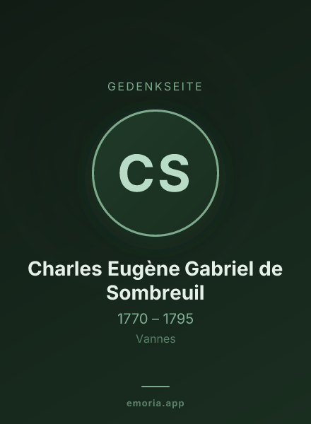 Gedenkportrait von Charles Eugène Gabriel de Sombreuil